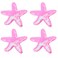 Starfish Hair Clips Pink Sequins Hair Pins Sea Star Alligator Hair Clips Barrettes Glitter Sea Shell Beach Hair Accessories for Women Girls Headpiece Wedding Birthday Party Supplies 4PCS