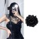 Hair Flower Clips Brooch Boutique Hair Accessories Bohemia Hairpins for Women Girls (Black)