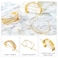 3 Pieces Gold Hair Accessory Set: Feather X-Shaped Bun Clip, Stick and Round Top