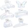 Juexica 6 Pcs Plastic Hair Claw Clips Cute Large Claw Clips Strong Holding Teeth Interlocking for Thick Thin Hair(Clear)