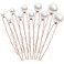 33 Pieces Wedding Pearl Hair Pins Bridal Pearl Rhinestone Hair Accessories U Shape Barrette for Bride Bridesmaid Women(Rose Gold)