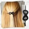 4 Pieces Leather Hair Barrette with Stick 8 Shape Ponytail Clip Leather Hair Accessories for Women Hair Holder Clip Mother's Day Gift (Cute Color)