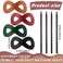 4 Pieces Leather Hair Barrette with Stick 8 Shape Ponytail Clip Leather Hair Accessories for Women Hair Holder Clip Mother's Day Gift (Cute Color)