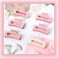Xunyee 8 Pcs Bridal Bridesmaid Square Hair Clips 4.1 Inch Large Matte Bride Rectangular Hair Claw Clips Pink Bachelorette Party Decorations Styling Accessories for Wedding Gift