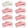 Xunyee 8 Pcs Bridal Bridesmaid Square Hair Clips 4.1 Inch Large Matte Bride Rectangular Hair Claw Clips Pink Bachelorette Party Decorations Styling Accessories for Wedding Gift