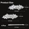 6 Pieces Rhinestone Bridal Hair Clips Leaf Wedding Hair Pins Crystal Bobby Pins Silver Hairpin Jewelry Barrette for Brides Bridesmaids Flower Girls