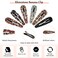 Chuangdi 12 Pieces Rhinestone Hair Clip, AB Crystal Metal Hair Clips, Crystal Hairpins Wedding Decorative Hair Clips Hair Accessories for Women Girls
