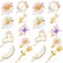 18 Pcs Rhinestone Butterfly Hair Clips Decorative Bobby Pins Crystal Flower Handmade Metal Barrettes for Women Gold Prom Hair Accessories Glitter Styling Pins for women Wedding Jewelry
