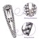 6 Pieces Rhinestone Hair Clips 3 Inch Snap Hair Barrettes Bridal Hair Barrettes Pins for Women Girls Wedding Hairpins Hair Accessories (Black, Silver, Gold)