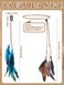 6 Pcs Feather Headband Feather Hair Clip Set Boho Hair Extensions with Feather Clip Comb Hippie Headpiece for Women(Stylish Style)