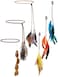 6 Pcs Feather Headband Feather Hair Clip Set Boho Hair Extensions with Feather Clip Comb Hippie Headpiece for Women(Stylish Style)