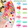 120 Pieces Self Hinge Plastic Hair Clips Hair Barrettes for Girls Multi Coloured Flower, Candy, Fish 80s 90s Mini Cartoon Design Barrettes Pins for Toddler Girls