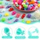 120 Pieces Self Hinge Plastic Hair Clips Hair Barrettes for Girls Multi Coloured Flower, Candy, Fish 80s 90s Mini Cartoon Design Barrettes Pins for Toddler Girls