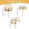 3 Pcs Gold Hair Cuffs, 1 Inch Metal Ponytail Cuff Gold Hair Tie Ponytail Holder Hair Clips Decorative Barrettes for Women Girls Long Hair Ponytail Hair Accessories