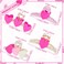 4 Pcs Valentine's Day Heart Hair Claw Clips for Women Hot Pink Strong Hold Hair Jaw Clip Pearl Heart Hairpins Sweet Lovely Heart Hair Barrettes Hair Styling Accessory Party Gifts for Thick Hair