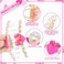 4 Pcs Valentine's Day Heart Hair Claw Clips for Women Hot Pink Strong Hold Hair Jaw Clip Pearl Heart Hairpins Sweet Lovely Heart Hair Barrettes Hair Styling Accessory Party Gifts for Thick Hair