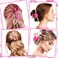 4 Pcs Valentine's Day Heart Hair Claw Clips for Women Hot Pink Strong Hold Hair Jaw Clip Pearl Heart Hairpins Sweet Lovely Heart Hair Barrettes Hair Styling Accessory Party Gifts for Thick Hair