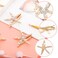 12 Pcs Starfish Hair Clip Seashell Hair Clips Mermaid Hair Accessories Crystal Pearls Starfish Hair Barrette Small Beach Sea Hairpin for Wedding Bridal Women