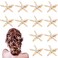 12 Pcs Starfish Hair Clip Seashell Hair Clips Mermaid Hair Accessories Crystal Pearls Starfish Hair Barrette Small Beach Sea Hairpin for Wedding Bridal Women