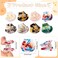 Crowye 8 Pcs Cute Cat Small Hair Clips Forehead Bangs Broken Hair Barrettes Speckled Animal Shaped Mini Claw Clips Alloy Resin Side Barrettes for Women