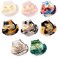 Crowye 8 Pcs Cute Cat Small Hair Clips Forehead Bangs Broken Hair Barrettes Speckled Animal Shaped Mini Claw Clips Alloy Resin Side Barrettes for Women