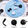 Janinka 72 Pieces Self Hinge Plastic Hair Clips: 80s 90s Cartoon Hairpins, Colorful Cute Clips for Toddler Girls (White Black Clear, Classic)