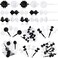 Janinka 72 Pieces Self Hinge Plastic Hair Clips: 80s 90s Cartoon Hairpins, Colorful Cute Clips for Toddler Girls (White Black Clear, Classic)