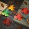 6 Pcs Maple Leaf Faux Leather Hair Pins and Barrettes - Autumn Colorful Leaves Hair Accessories for Women