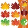 6 Pcs Maple Leaf Faux Leather Hair Pins and Barrettes - Autumn Colorful Leaves Hair Accessories for Women