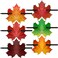 6 Pcs Maple Leaf Faux Leather Hair Pins and Barrettes - Autumn Colorful Leaves Hair Accessories for Women