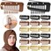Crowye Hair Extension Clips (20 Pieces, Multicolor, 1.44 x 0.71 inches), Light Weight Chunni Clips with Dupatta Grip for Women's Headwear, Hijab, Veil, Wigs, Braids, Hairpieces