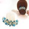 2 PCS Flower Bridal Hair Comb Rhinestone Barrette Hairpin for Women Decorative Chinese Style Hair Clips Hair Accessories