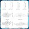 44 Pieces Wedding Hair Accessories - Faux Pearl, Crystal, Rhinestone Hair Combs, Clips and Floral Pieces for Bride and Bridesmaid (Elegant Style)
