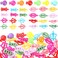 50 Pieces Plastic Barrettes Self Hinge Barrettes for Girl Mini Flower Bow Hair Colorful 80s 90s Cute Clip Multi Design Plastic Hair Pin in Candy Heart Star Shape Accessory(Classic Style)