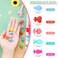 50 Pieces Plastic Barrettes Self Hinge Barrettes for Girl Mini Flower Bow Hair Colorful 80s 90s Cute Clip Multi Design Plastic Hair Pin in Candy Heart Star Shape Accessory(Novel Style)