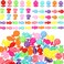 50 Pieces Plastic Barrettes Self Hinge Barrettes for Girl Mini Flower Bow Hair Colorful 80s 90s Cute Clip Multi Design Plastic Hair Pin in Candy Heart Star Shape Accessory(Novel Style)