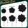 12 Pcs Rose Hair Clips for Women, Girls - Large, Medium, Small Elegant Bridal Hair Pins, Accessories for Wedding, Dance (Black)