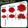 BBTO 12 Pcs Rose Hair Clip Mexican Accessories for Flamenco Dancer Women Mexican Flowers Bridal Flower Hair Pins Clips for Wedding Dance Birthday Bridesmaid(Large, Medium, Small,Red)