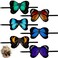 Jutom 6 Pcs Colorful Hair Barrettes with Butterfly Faux Leather Clips, Wood Stick, for Women and Girls, Hair Accessories