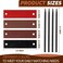4 Pieces Leather Hair Barrettes with Stick Ponytail Clips - Hair Accessories for Women with Long Hair, 4 Colors (Black, Brown, Wine Red, Red)