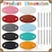 Faux Leather Hair Accessories - Stick Barrette, Oval Hair Clips, Ponytail Holders, Hair Ties, and Hair Slides for Women and Girls (Vivid Style, 10 Pieces)