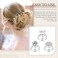 36 Pieces Spiral Hair Pins Gems for Hair Rhinestone Pearl Pin for Wedding Crystal Twister with Silver Coil Jewelry Clip for Wedding Bridal Prom Party