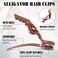Havawish 12 Pcs Alligator Clips for Hair Styling Matte Alligator Crocodile Clips for Women Hair Sectioning(Brown)