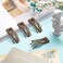 Chinco 24 Pcs 2 Inch Brown Double Grip Hair Clips Metal Barrettes Accessories for Women Hair Making, Salon Supplies