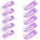 Chinco 24 Pcs Double Grip Hair Clips Metal Snap Clips Women Barrettes for Hair Making, Salon Supplies(Light Purple,2 Inch)