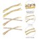 12 Pieces Rhinestone Bobby Pins Decorative Fancy Crystal Hair Clips Shiny Metal X Shaped Barrettes Bling Diamond Wedding Bridal Shower Hair Accessories for Women Ladies Girls (Gold)