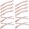 12 Pieces Rhinestone Bobby Pins Decorative Fancy Crystal Hair Clips Shiny Metal X Shaped Barrettes Bling Diamond Wedding Bridal Shower Hair Accessories for Women Ladies Girls (Rose Gold)