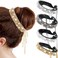 Dilunave 4 Pack Rhinestone Hair Accessories Hair Styling Clips Birds Nest Clip Glitter Bun Cover Claw Clips for Buns Ponytail Holder Accessories Gift for Women