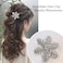 6Pcs Snowflake Hair Clip Sparkly Rhinestone Hair Barrettes for Women 3 Styles Snowflake Hairpins Christmas Hair Accessories Party Gifts