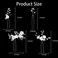 6 Pcs Flower Bridal Wedding Hair Pins Flower Rhinestone Pearl Hair Piece for Women Crystal Hair Accessories for Bride Bridesmaids Flower Girls(Silver)